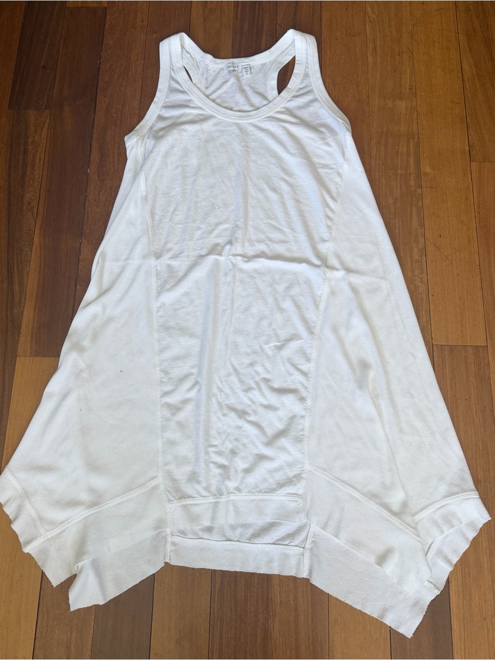 Jethro White Sleeveless asymmetrical Tank Dress NEW